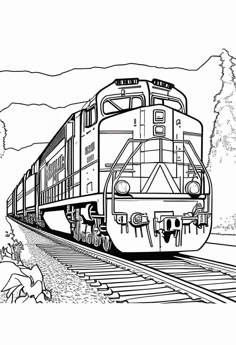+50 Train Coloring Pages: Free Printable Images - Eggradients.com